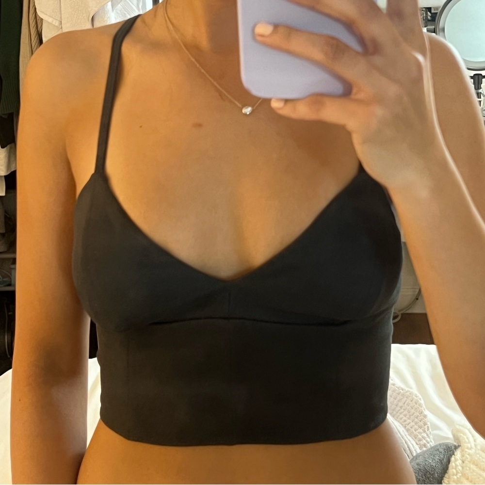 Aritzia Talula Martullo Suede Bustier